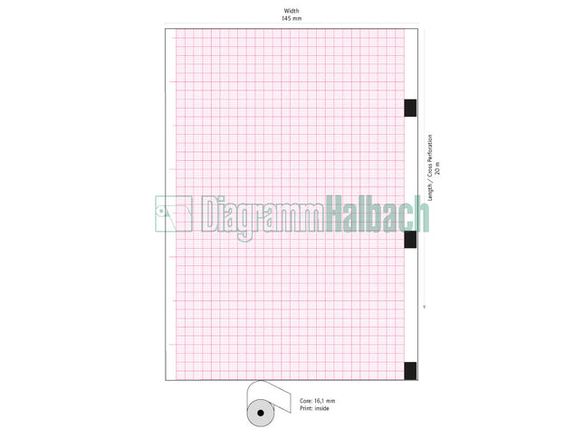 EKG-Papier f. Fukuda FX3010 145mmx20m