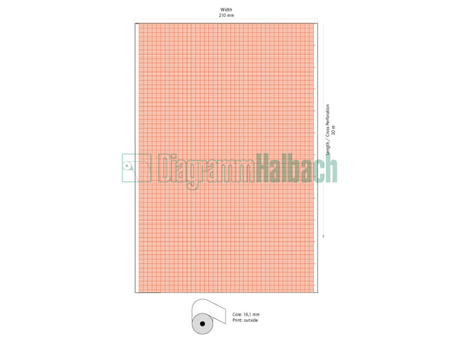 EKG-Papier für Cardio M plus, 210mmx30m