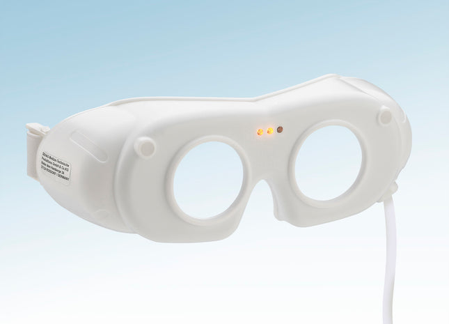 LED Nystagmusbrille Typ 823 Batterieversion weiss - DEHAG