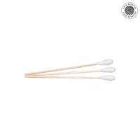 Wooden cotton swabs, sterile, individually wrapped, L=15cm, swab Ø4.5mm