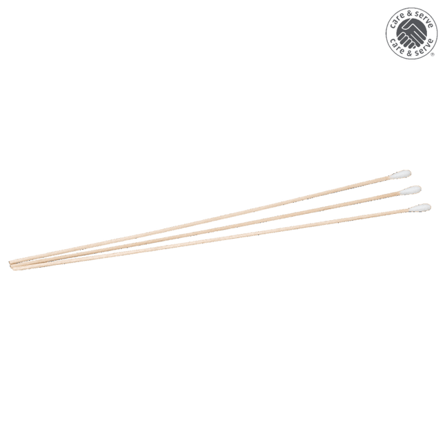Cotton swabs on wooden sticks for gynecological smears, L= 30cm, Ø5x35mm