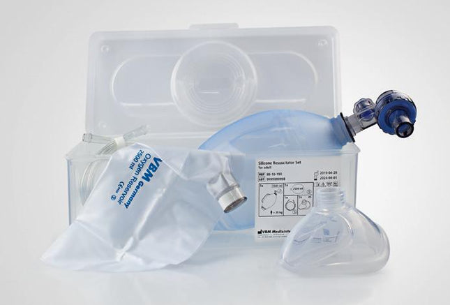 Resuscitator Kit for Adults in Transparent Case