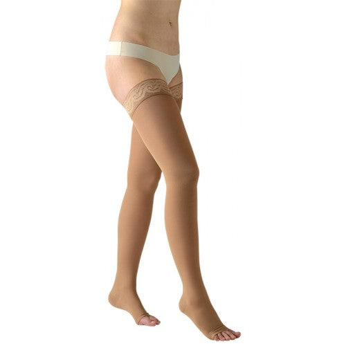 Avicenum PHLEBO 360 Schenkelstrümpfe COTTON Spitzenhaftband