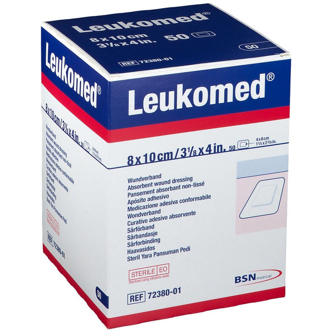 Leukomed 8x10cm, Wundauflage 4x6cm, steril