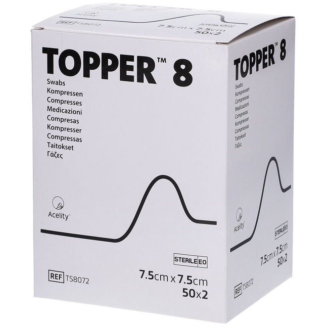 TOPPER 8 7,5 x 7,5 cm sterile Kompresse