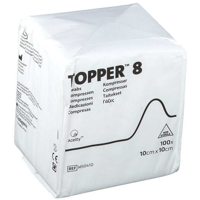 TOPPER 8 10,0 x 10,0 cm unsterile Kompresse