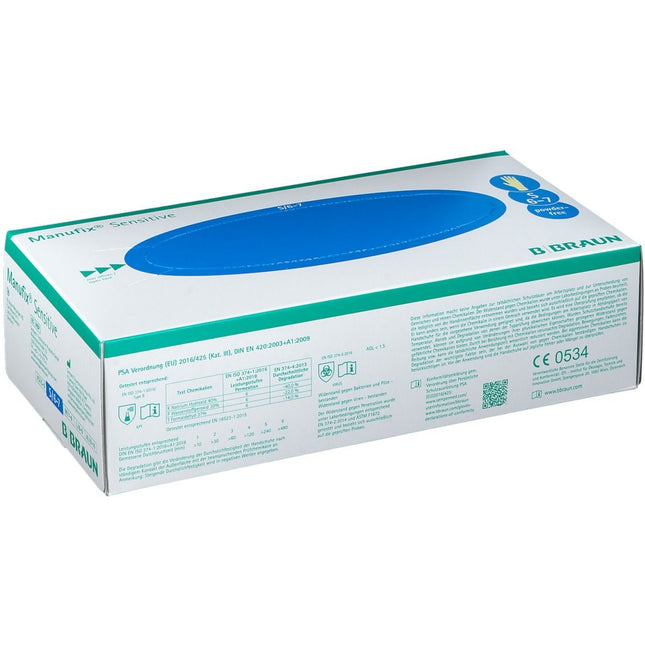 Latex-Handschuhe Manufix Sensitive, puderfrei, klein, Gr. 6-7
