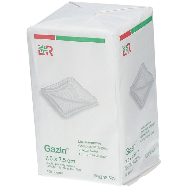 Gazin compresses 7.5x7.5cm, non-sterile, 8-ply