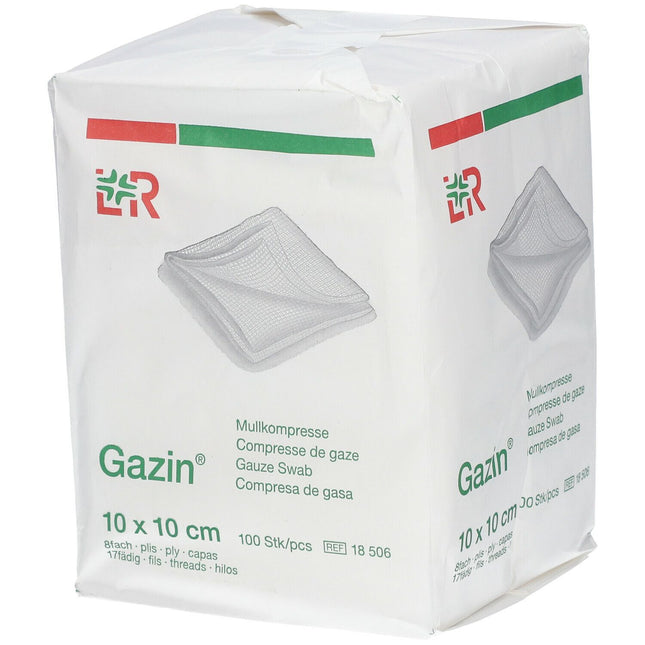 Gazin-Kompressen 10x10cm, unsteril, 8fach