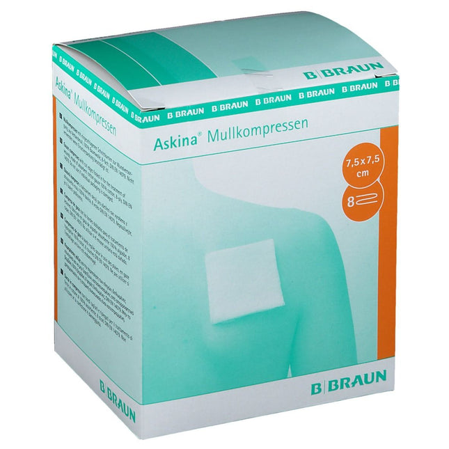 Askina Kompressen 7,5x7,5cm steril, 8fach