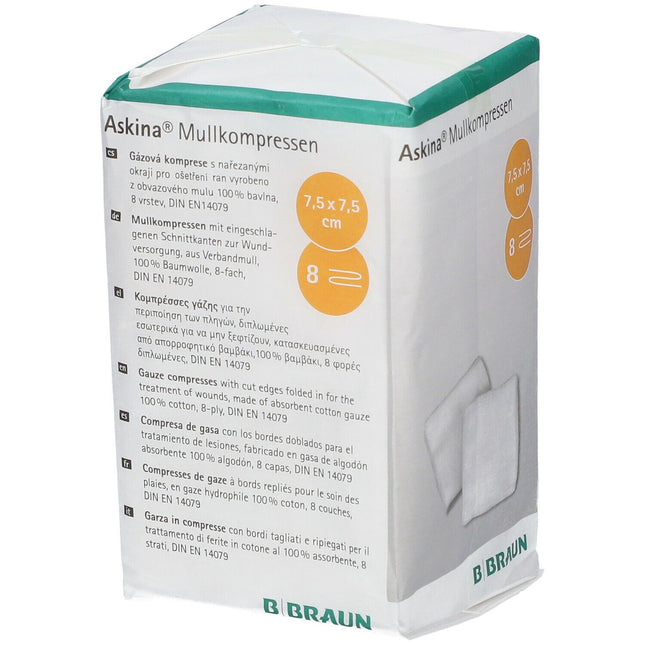 Askina Kompressen 7,5x7,5cm unsteril, 8fach