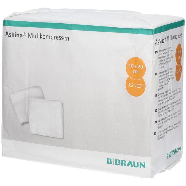 Askina Kompressen, 10x20cm, steril, 8-fach