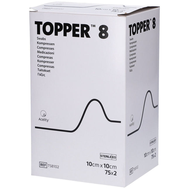 TOPPER 8 10,0 x 10,0 cm sterile Kompresse