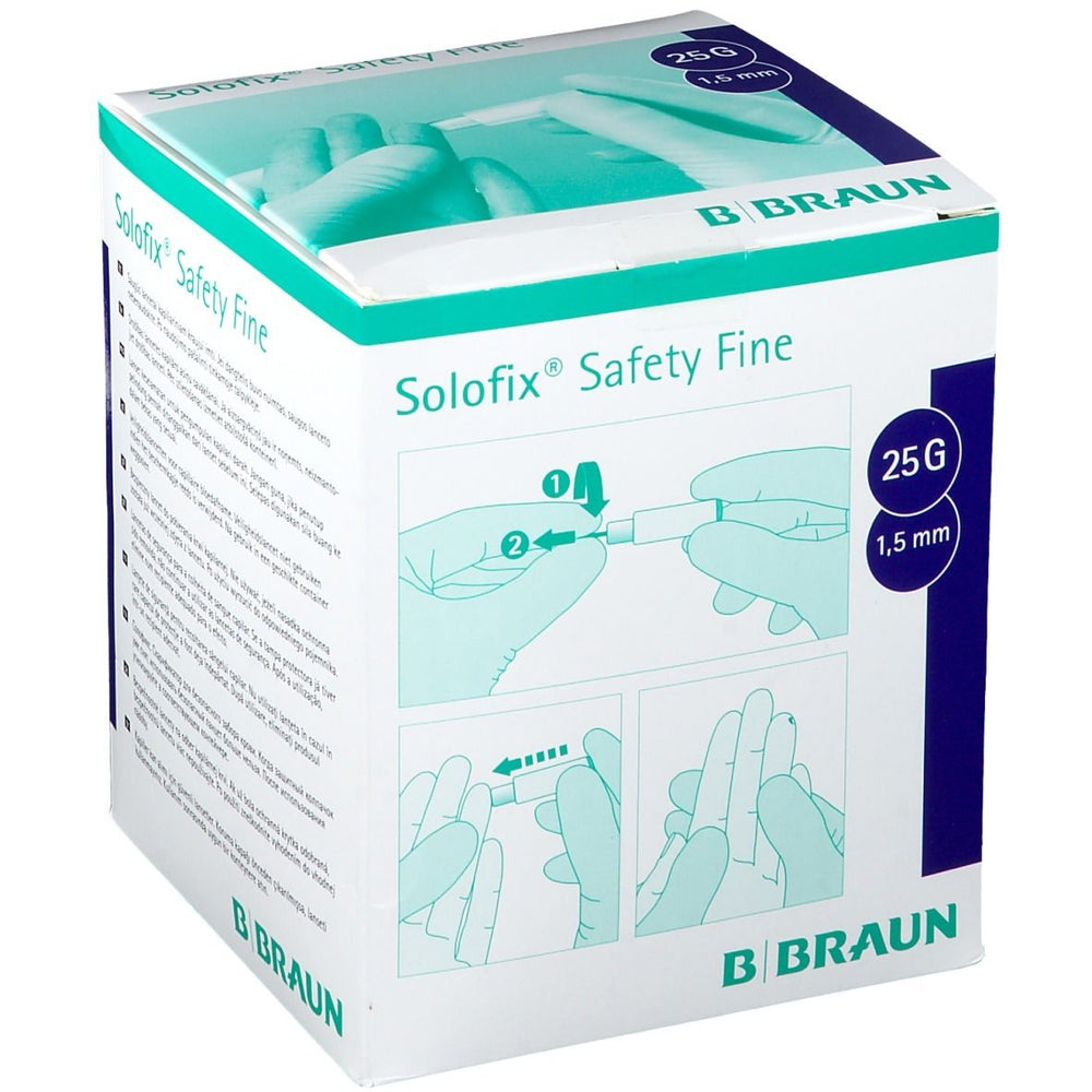 Blood lancets Solofix Safety Fine, G25, penetration depth 1.5mm