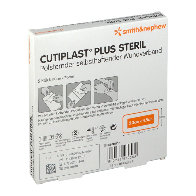 Cutiplast Plus sterile 10x7.8cm (5 pieces)