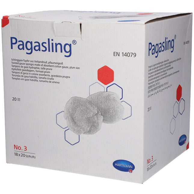 Pagasling Schlinggaze-Tupfer steril, pflaumengroß, Gr. 3