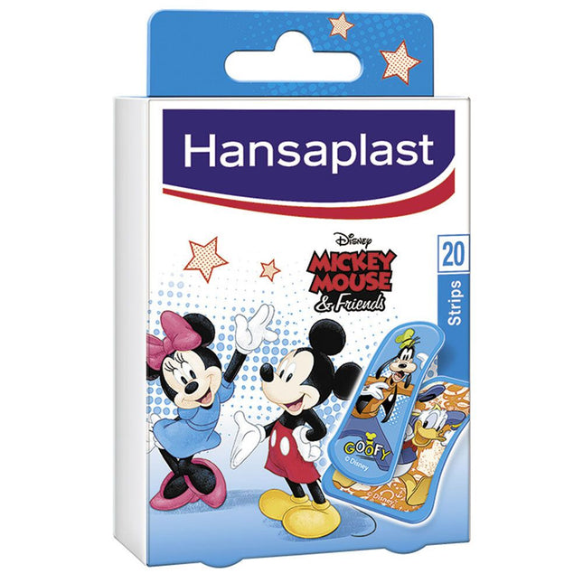 Hansaplast Junior Strips Mickey Mouse, 20 strips in 2 sizes