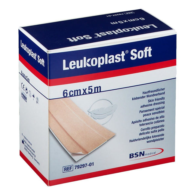 Leukoplast soft white 6cmx5m, quick wound dressing, non-sterile