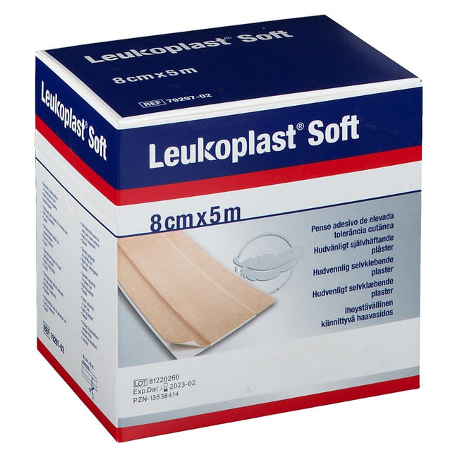 Leukoplast soft white 8cmx5m, quick wound dressing, non-sterile