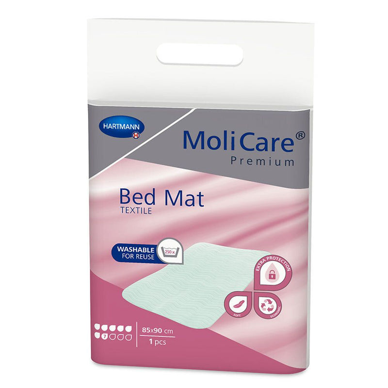 MoliCare P Bed Mat Textile m.Flü 7 Tropfen 75x85 mit Flügeln