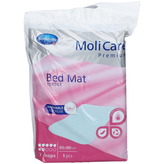 Moli Care® Premium Bed Mat Textile 7 Tropfen (mit Flügeln) 75 x 85