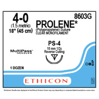 Nahtmaterial Ethicon Prolene Blau Monofil, PS, USP 2/0, 45cm Fadenlänge