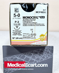 Nahtmaterial Monocryl Plus ungef,. monofil, P-3 Multip, USP 5/0, Fadenlänge 70cm