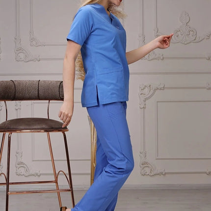 Sky Blue Colored Terycotton Surgical Suit - Raglan Sleeve