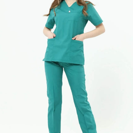 Surgical Green Colored Terycotton Surgical Suit - Raglan Sleeve