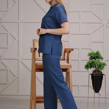 Indigo Colored Terycotton Surgical Suit - Raglan Sleeve