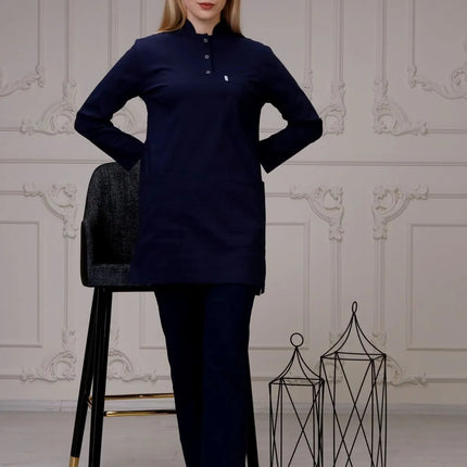 Marineblauer Stretch-OP-Anzug