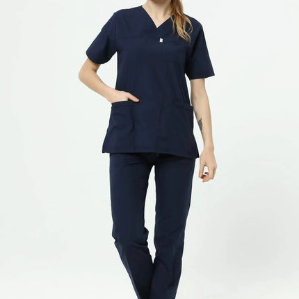 Navy Colored Terycotton Surgical Suit - Raglan Sleeve