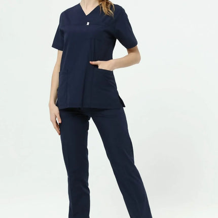 Navy Colored Terycotton Surgical Suit - Raglan Sleeve