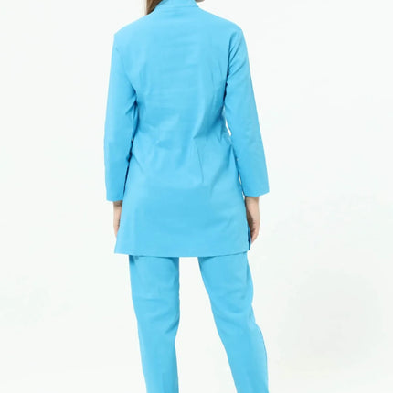 Blauer Stretch-OP-Anzug