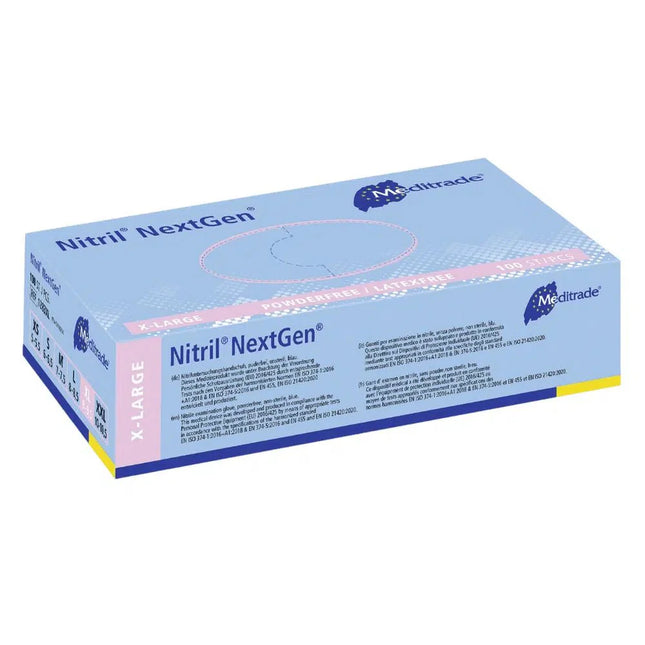 Nitrile gloves, NextGen, blue, size extra-large, non-sterile, powder-free