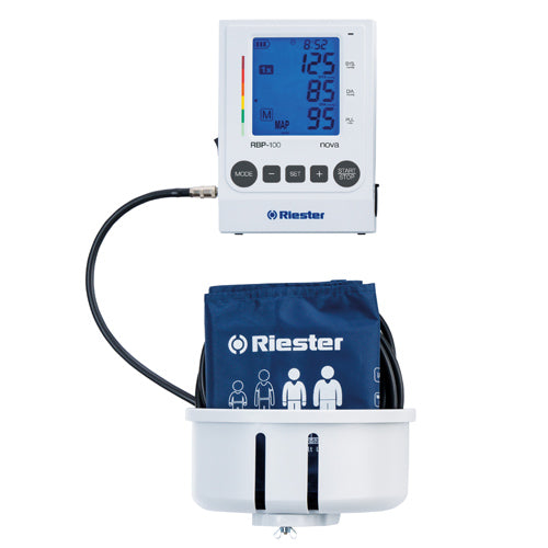 Blutdruckmessgerät RBP-100, Wand Modell, 2,5m Schlauch mit Metallanschluss; 4 NiMH Batterien