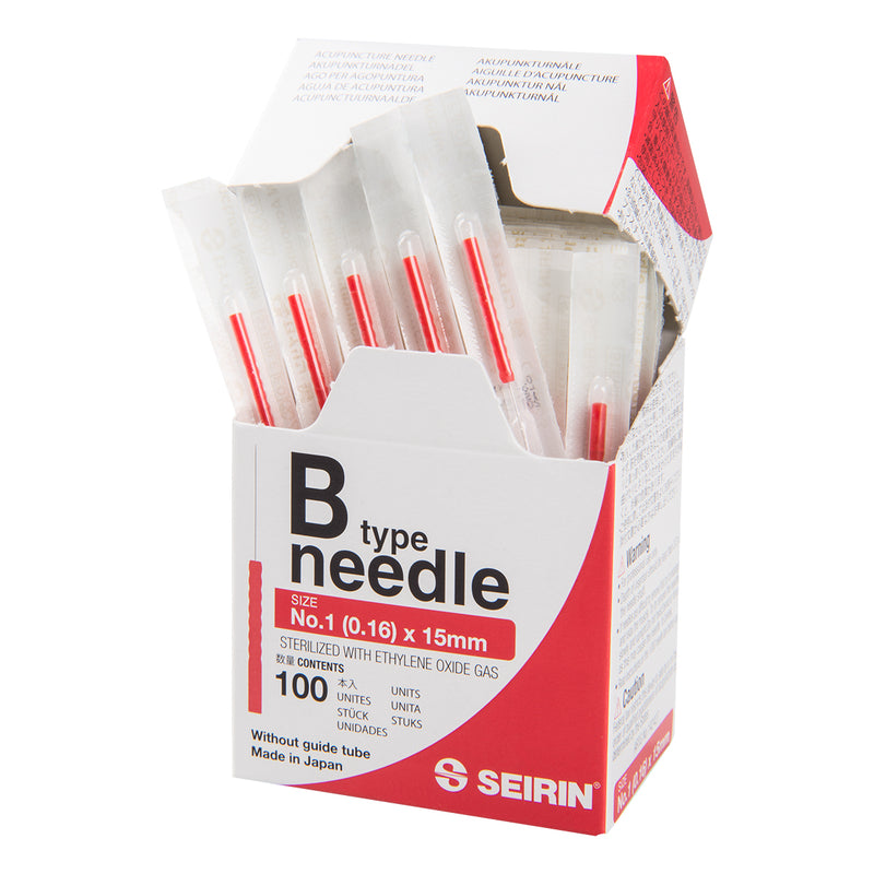 Seirin B-Type, without Guide Tube, red, 0.16x15mm