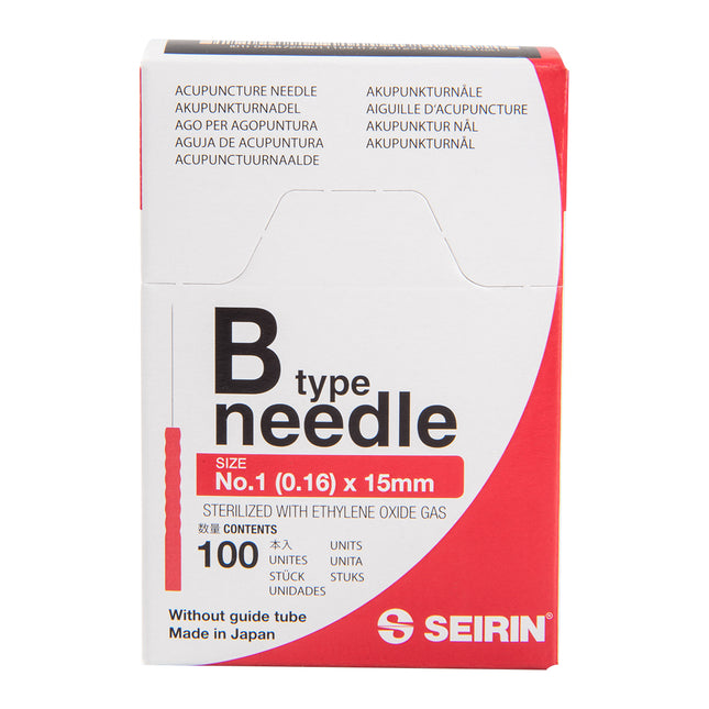 Seirin B-Type, without Guide Tube, red, 0,16x15mm