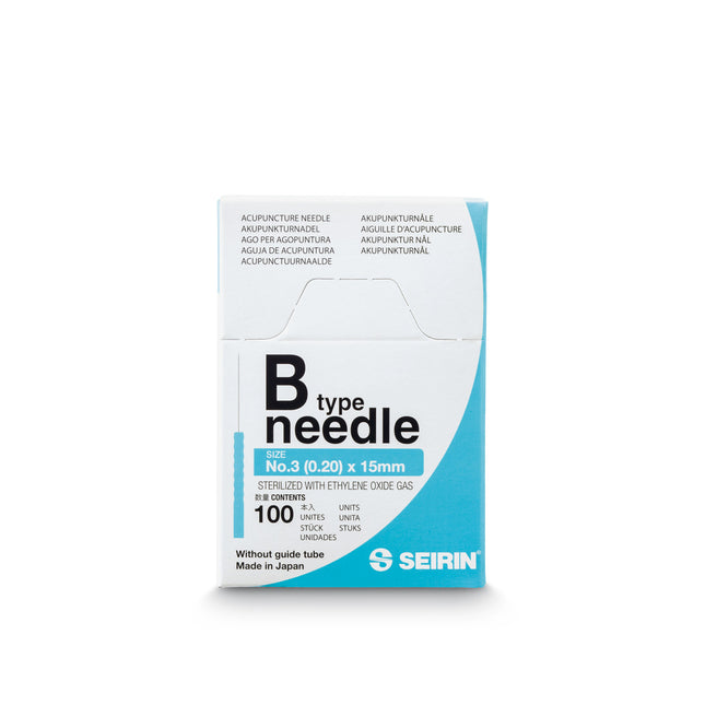 Seirin B-Type, without Guide Tube, hellblue, 0,20x15mm