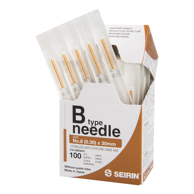 Seirin B-Type, without Guide Tube, brown, 0.30x30mm