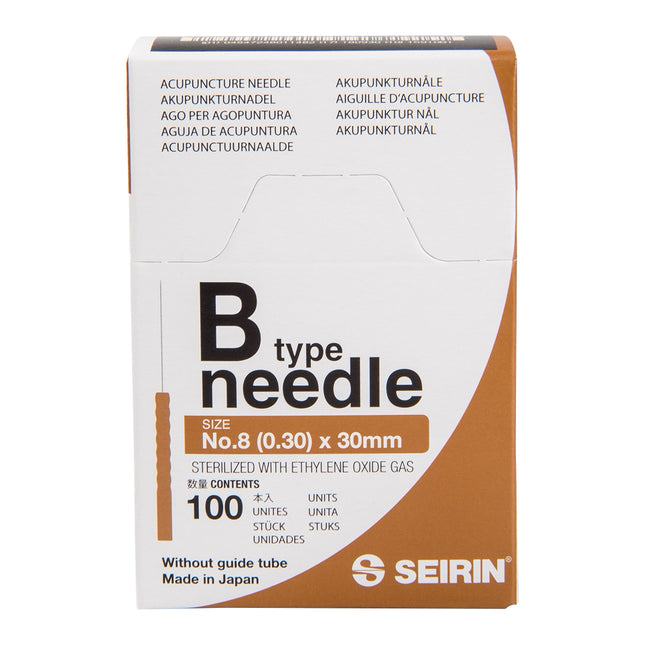 Seirin B-Type, without Guide Tube, brown, 0,30x30mm