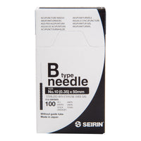Seirin B-Type, without Guide Tube, black, 0.35x50mm