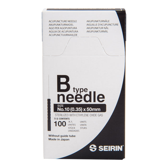 Seirin B-Type, without Guide Tube, black, 0.35x50mm