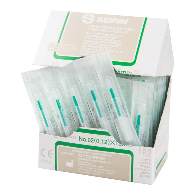 Seirin J-Type, with Guide Tube, green 0.12x15mm