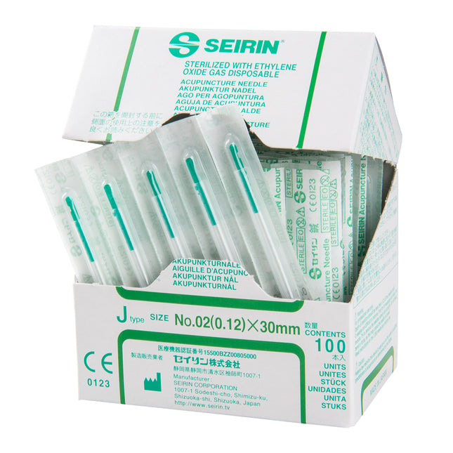 Seirin J-Type, with Guide Tube, green 0.12x30mm