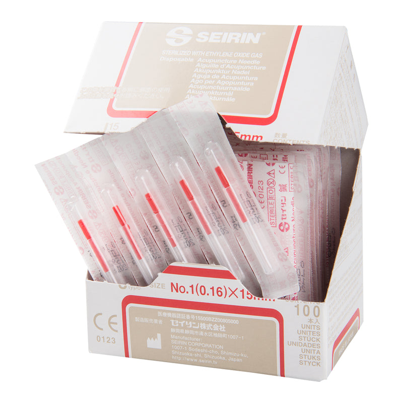 Seirin J-Type, with Guide Tube, red, 0,16x15mm