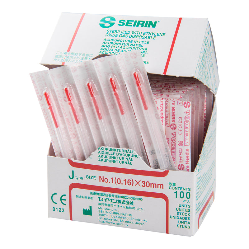 Seirin J-Type, with Guide Tube, red, 0,16x30mm