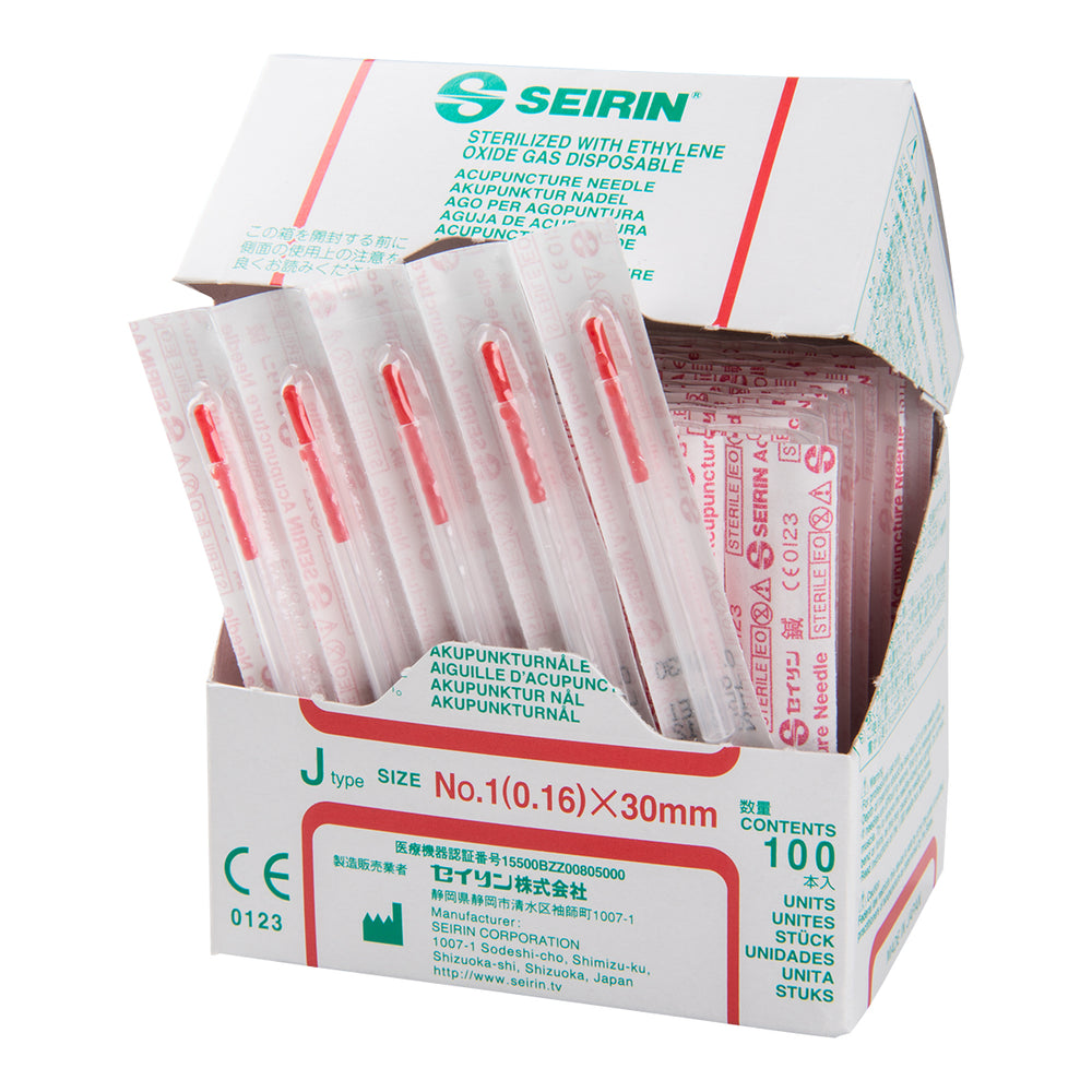 Seirin J-Type, with Guide Tube, red, 0,16x30mm