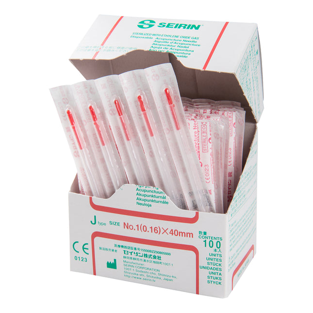 Seirin J-Type, with Guide Tube, red, 0.16x40mm