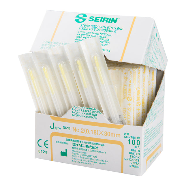 Seirin J-Type, with Guide Tube, ivory, 0.18x30mm